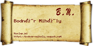 Bodnár Mihály névjegykártya