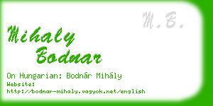 mihaly bodnar business card